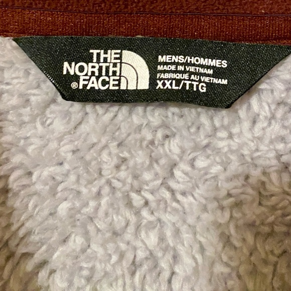 The North Face Chimborazo Fleece Jacket Mens 2XL burgundy Sherpa Lined Full Zip - Picture 3 of 11